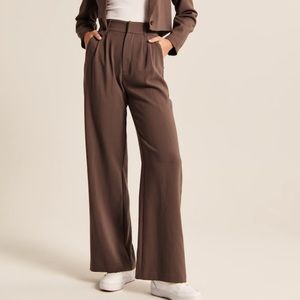 Abercrombie & Fitch Tailored Wide Leg Trouser Pant